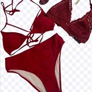 avidlove bikini set +iris lilly lace top‎ /Medium